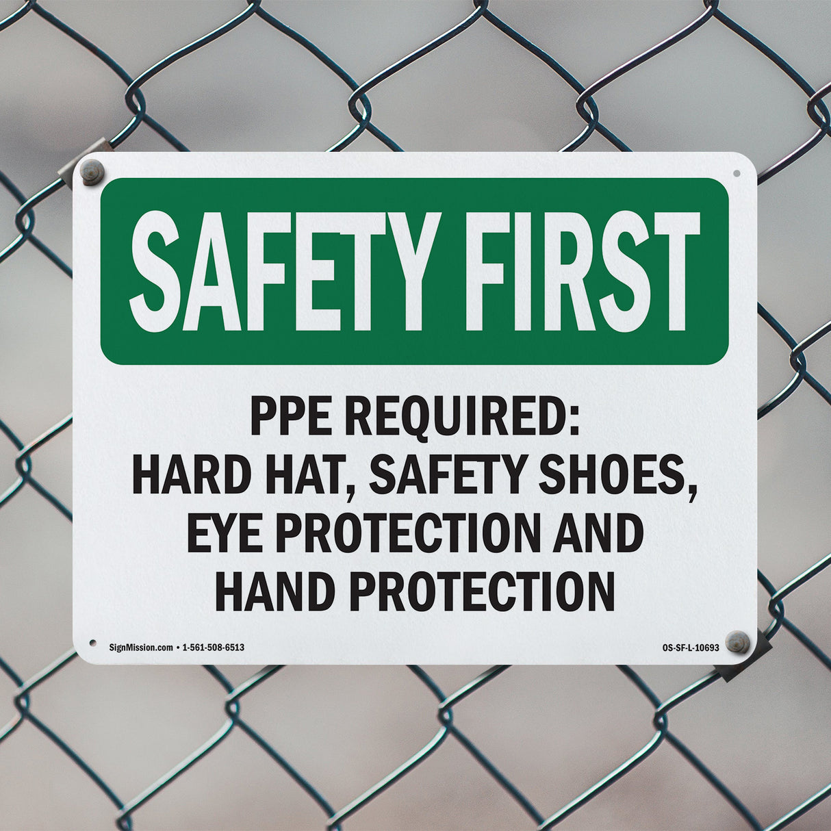 PPE Required - Hard Hat, Safety Shoes, Eye