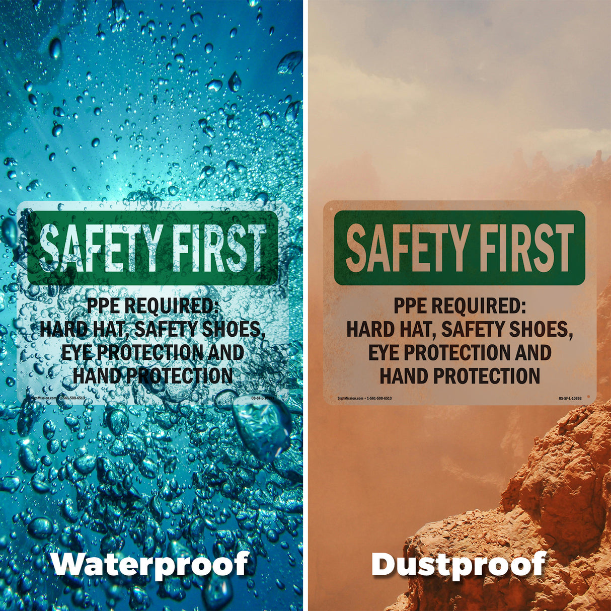 PPE Required - Hard Hat, Safety Shoes, Eye