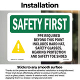 PPE Required Beyond This Point With Symbol