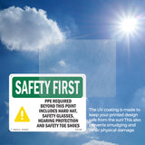 PPE Required Beyond This Point With Symbol