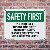 PPE Required Beyond This Point-Hard Hat,