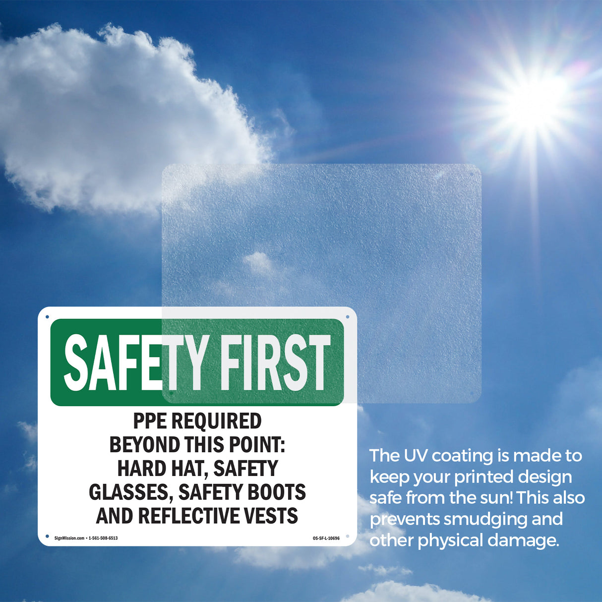 PPE Required Beyond This Point-Hard Hat,