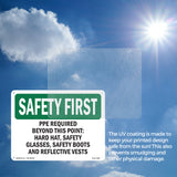 PPE Required Beyond This Point-Hard Hat,