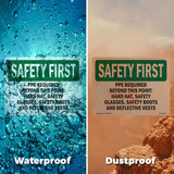 PPE Required Beyond This Point-Hard Hat,