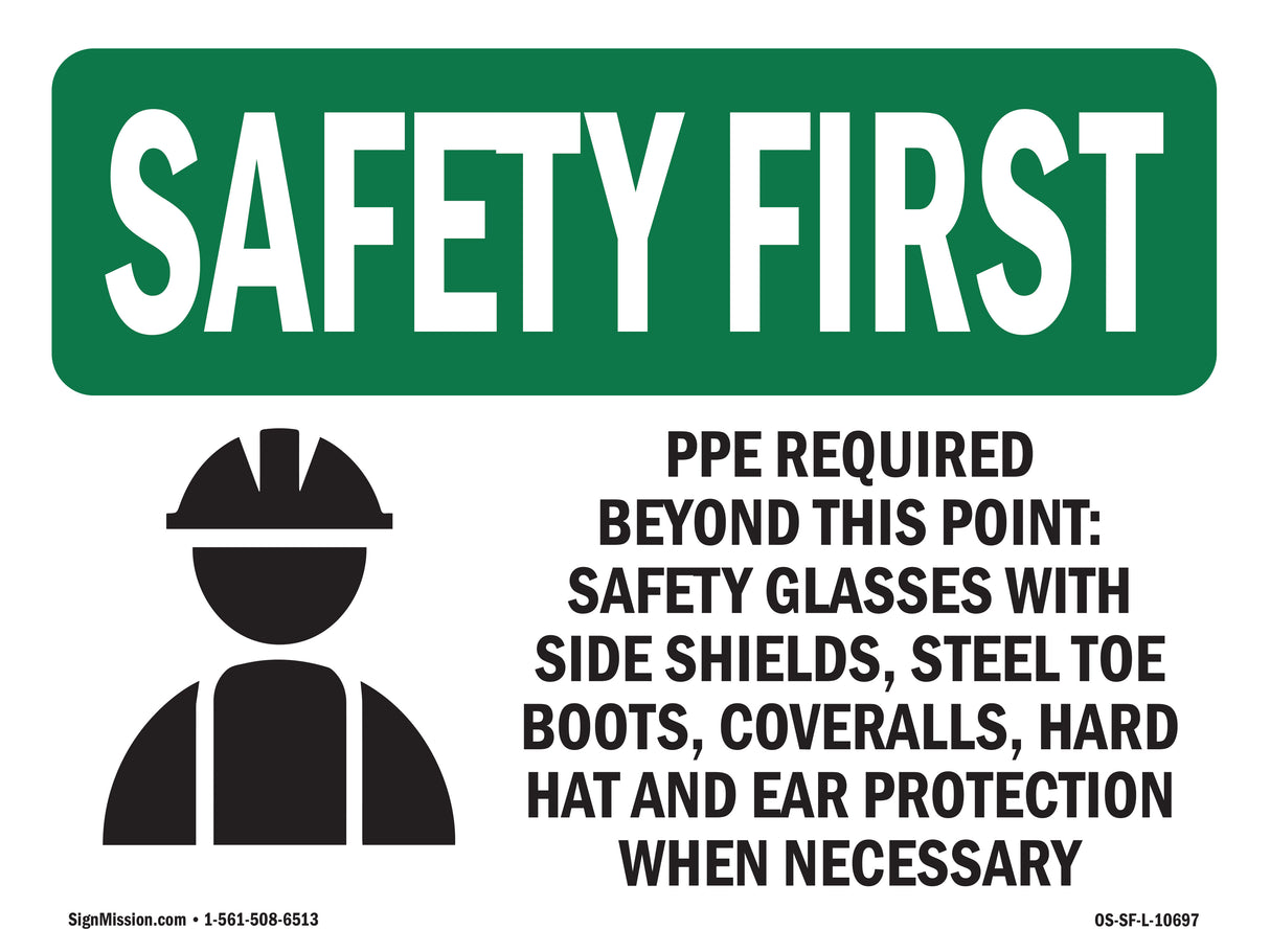 PPE Required Beyond This Point-With Symbol