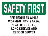 PPE Required While Working In This Area -