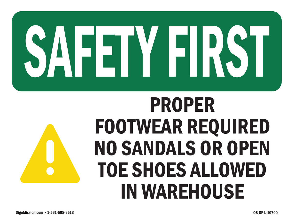 Proper Footwear Required No With Symbol
