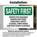 Proper PPE Required Beyond This Point - Hard