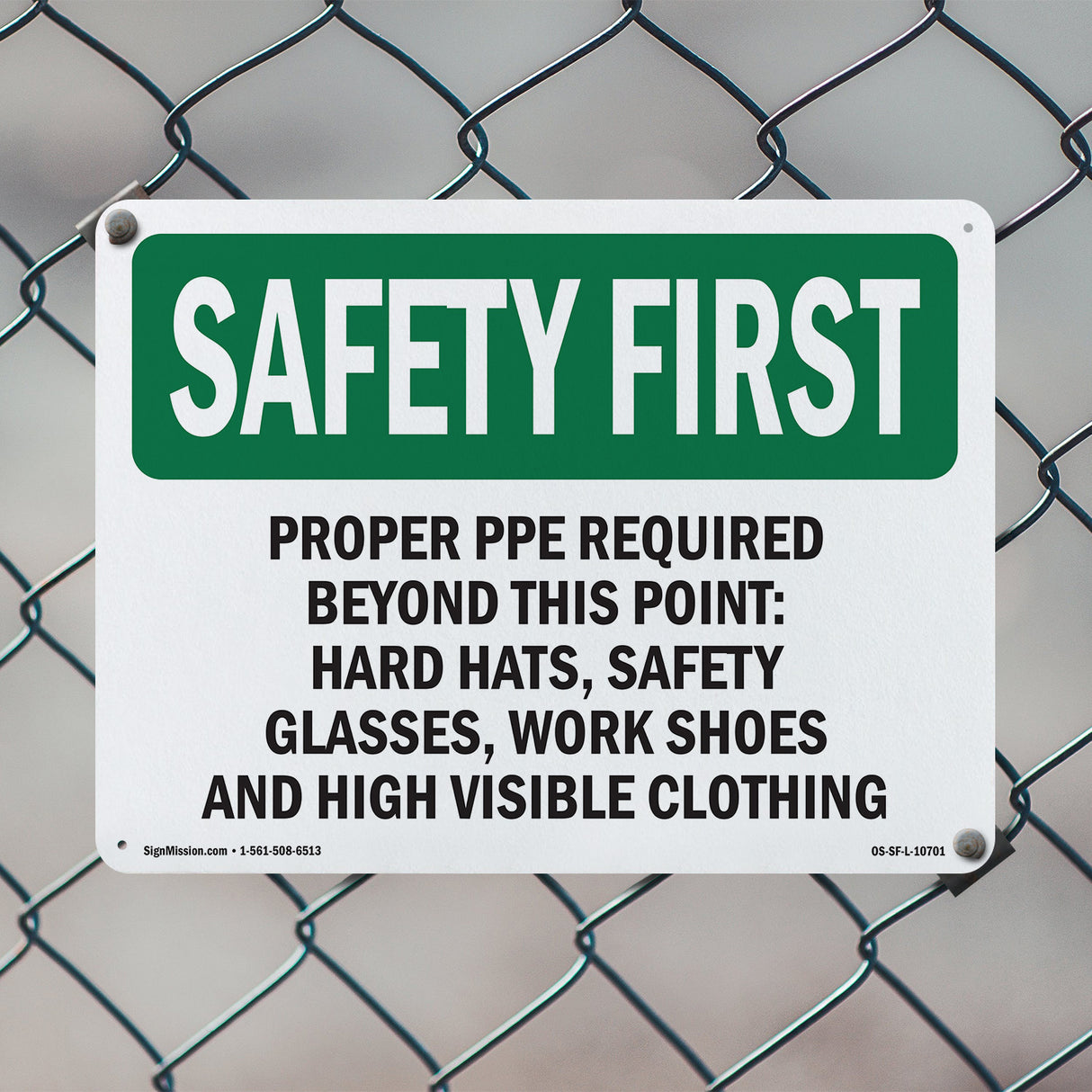 Proper PPE Required Beyond This Point - Hard