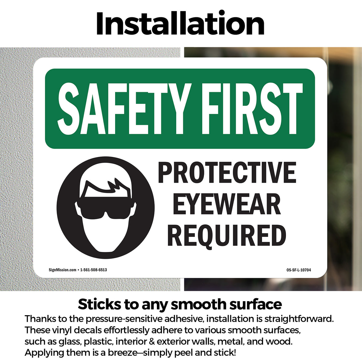 Protective Eyewear Required With Symbol