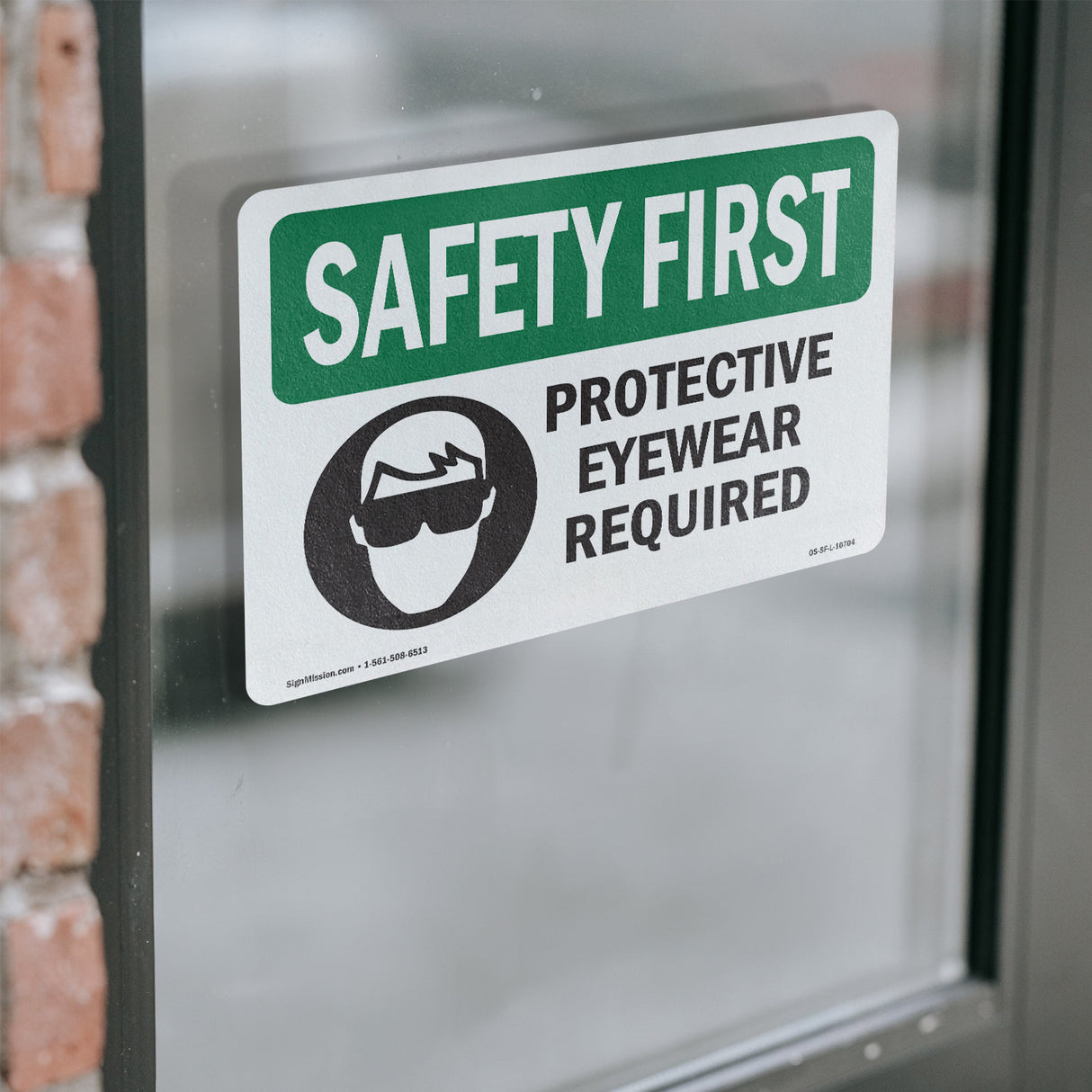 Protective Eyewear Required With Symbol