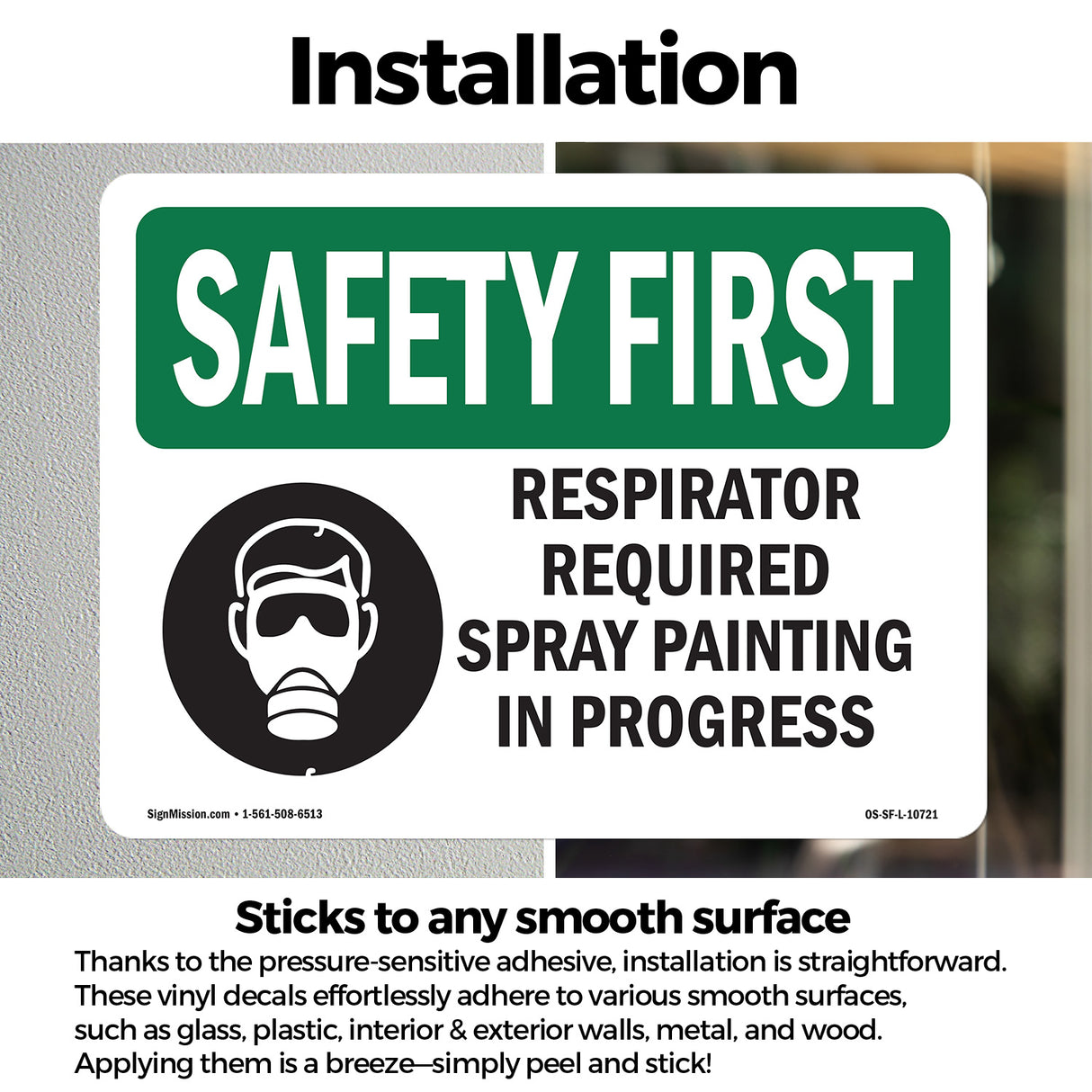 Respirator Required Spray Painting With Symbol