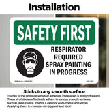 Respirator Required Spray Painting With Symbol