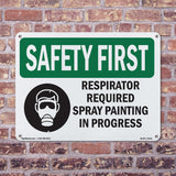 Respirator Required Spray Painting With Symbol
