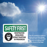 Respirator Required Spray Painting With Symbol