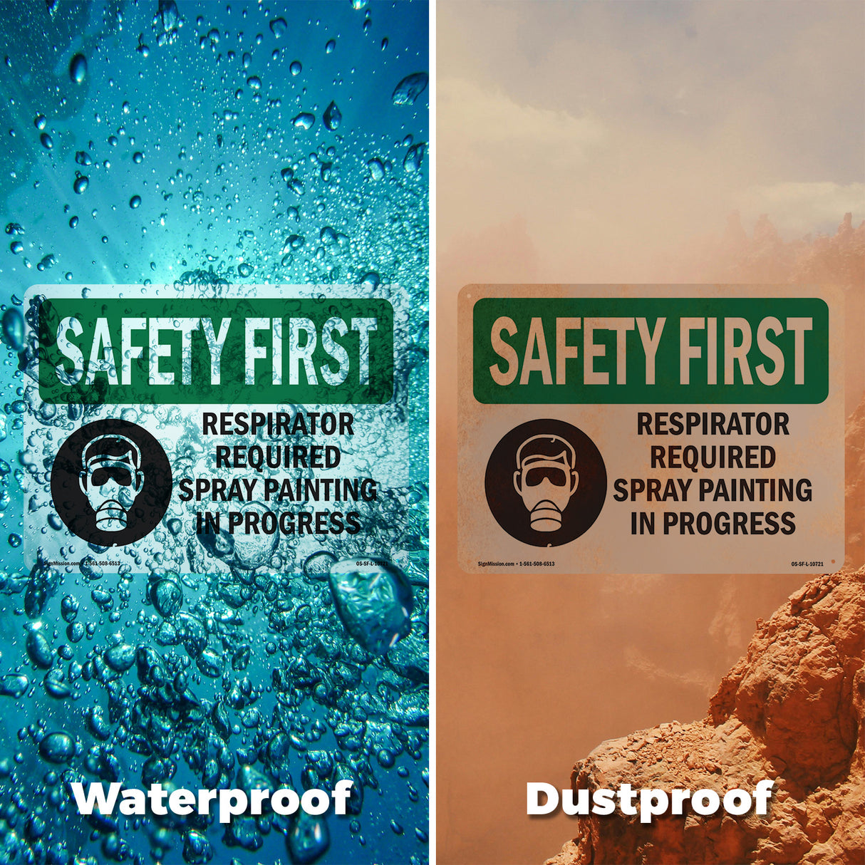 Respirator Required Spray Painting With Symbol