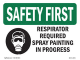 Respirator Required Spray Painting With Symbol