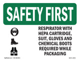 Respirator With Hepa Cartridge, With Symbol