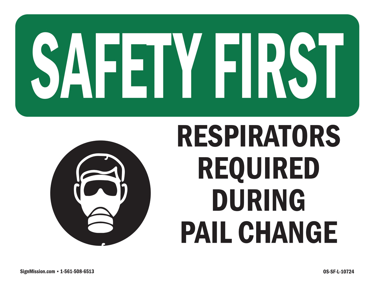 Respirators Required During With Symbol