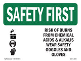 Risk Of Burns From Chemical With Symbol