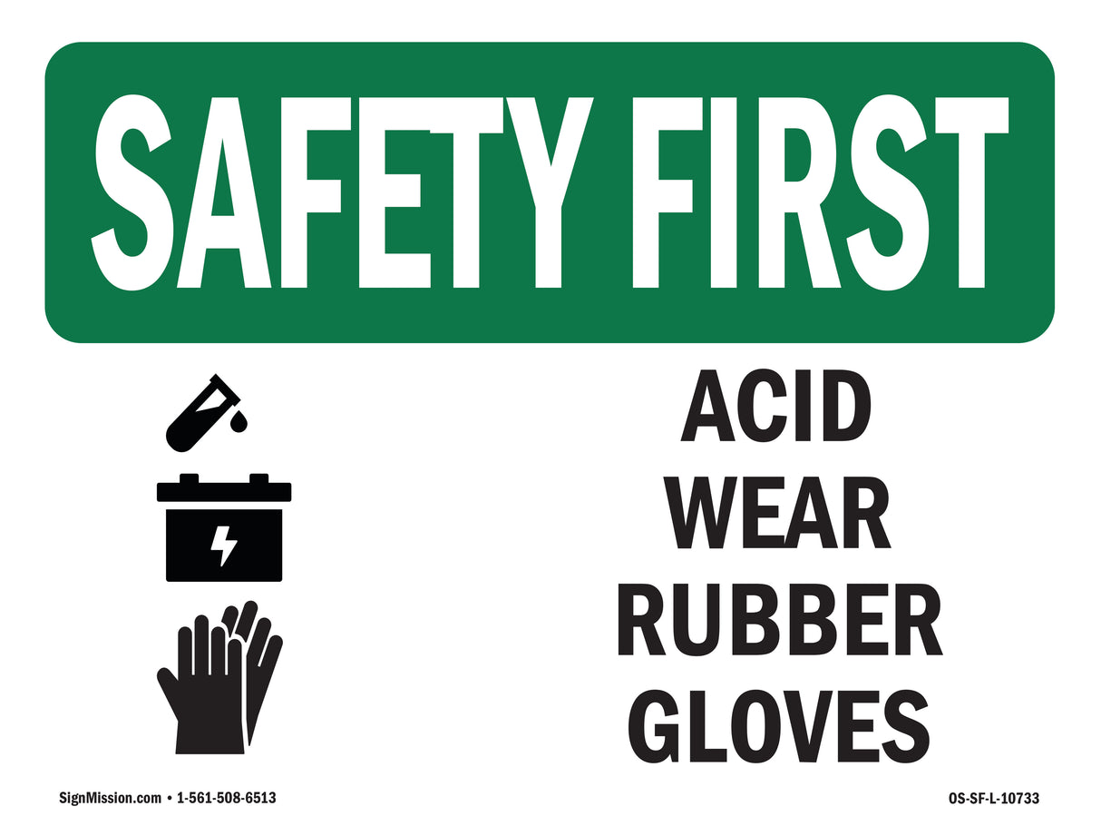 Acid Wear Rubber Gloves