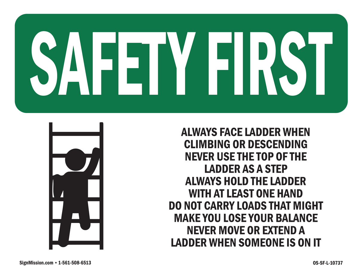 Always Face Ladder Safety Bilingual