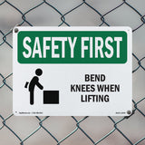 Bend Knees When Lifting Bilingual