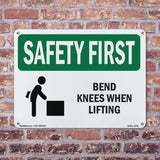 Bend Knees When Lifting Bilingual