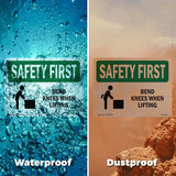 Bend Knees When Lifting Bilingual