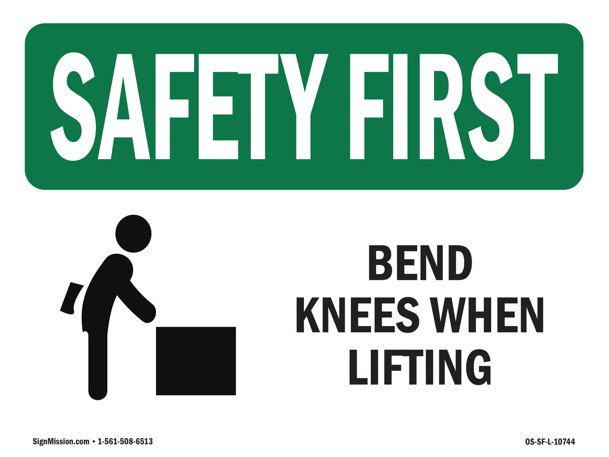 Bend Knees When Lifting Bilingual