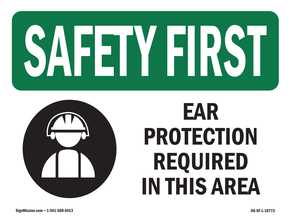 Ear Protection Required Bilingual