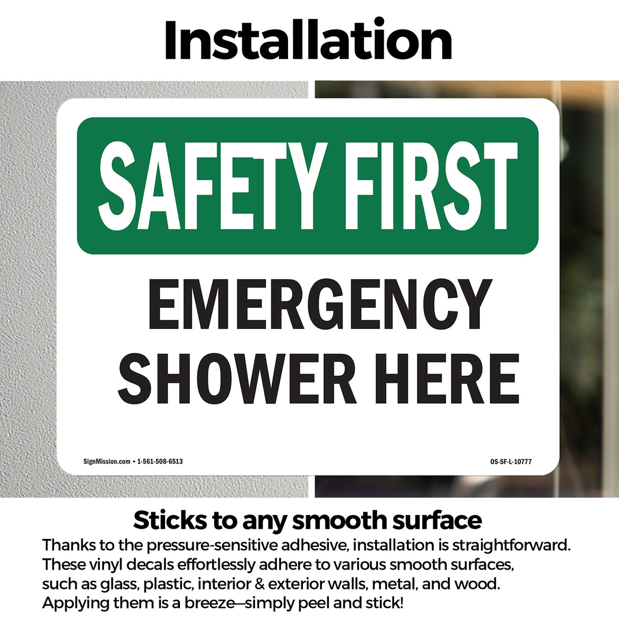 Emergency Shower Here