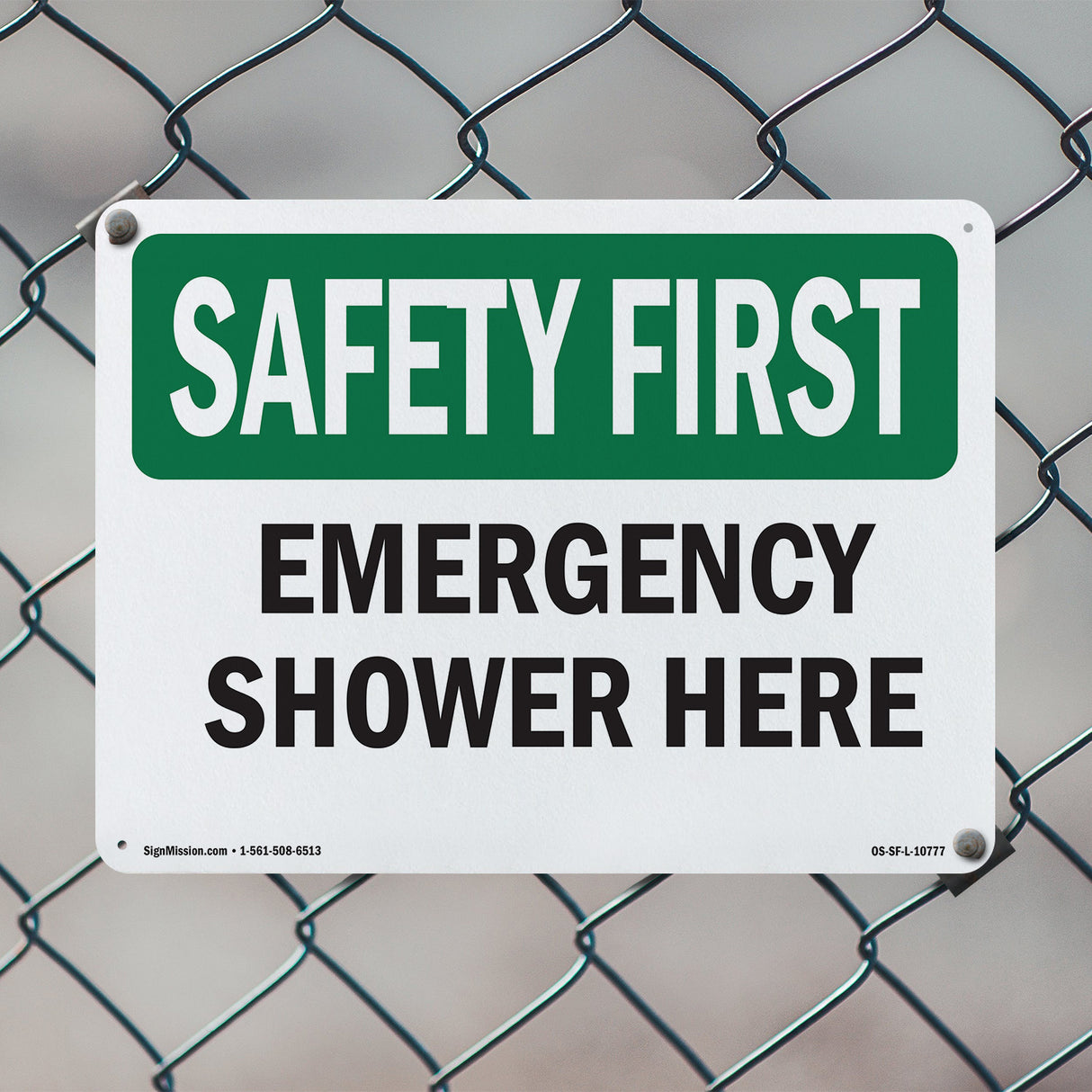 Emergency Shower Here