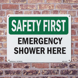 Emergency Shower Here