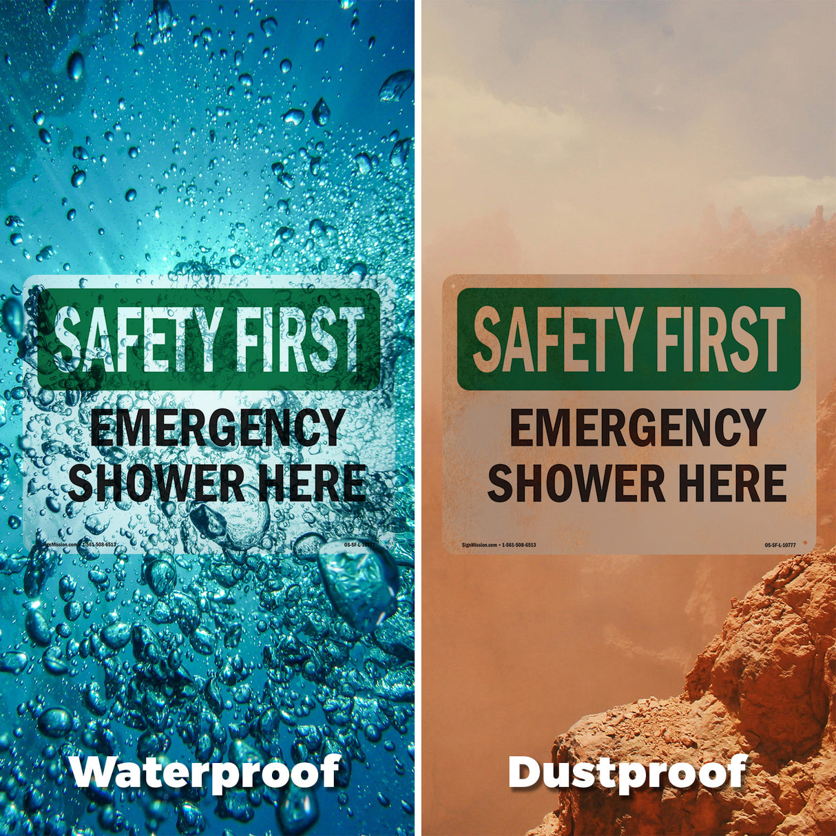 Emergency Shower Here