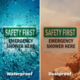 Emergency Shower Here