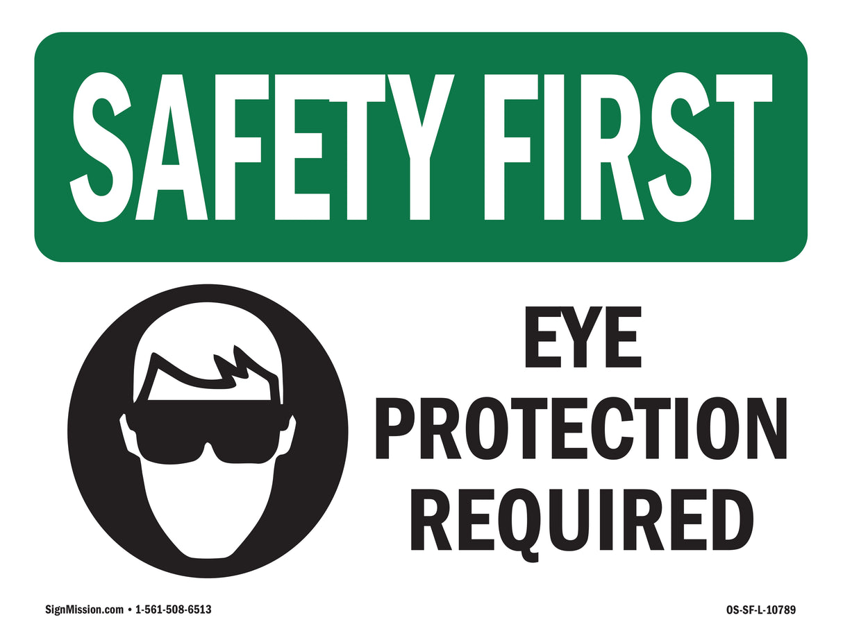 Eye Protection Required Bilingual