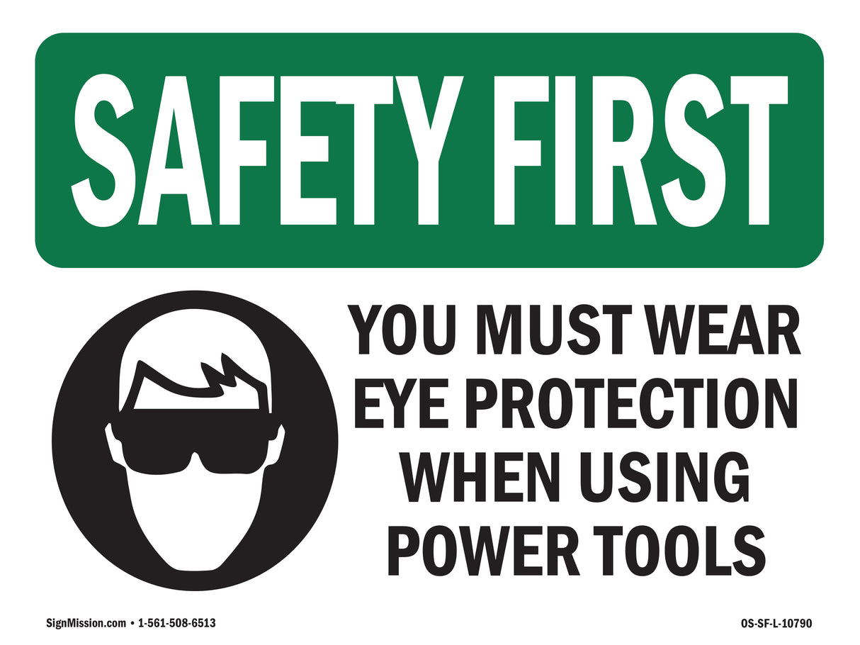 Eye Protection Using Power Tools