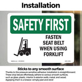 Fasten Seat Belt When Using Forklift