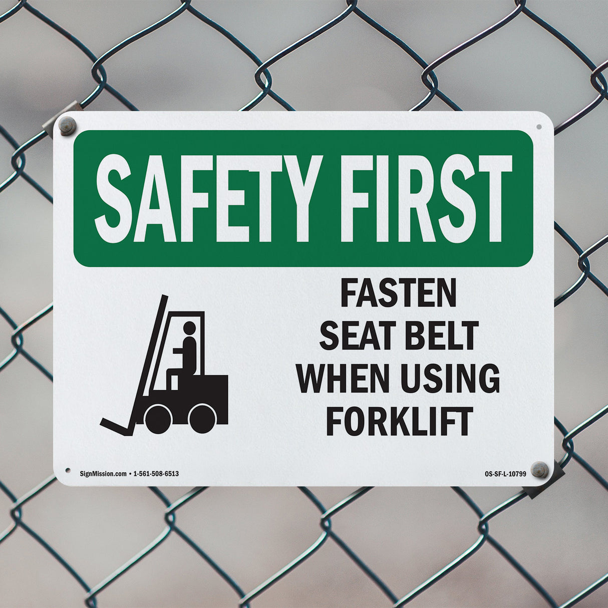 Fasten Seat Belt When Using Forklift