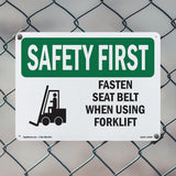 Fasten Seat Belt When Using Forklift