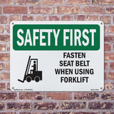Fasten Seat Belt When Using Forklift