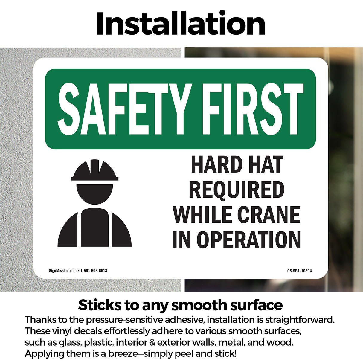 Hard Hat Required Crane Operation