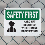 Hard Hat Required Crane Operation