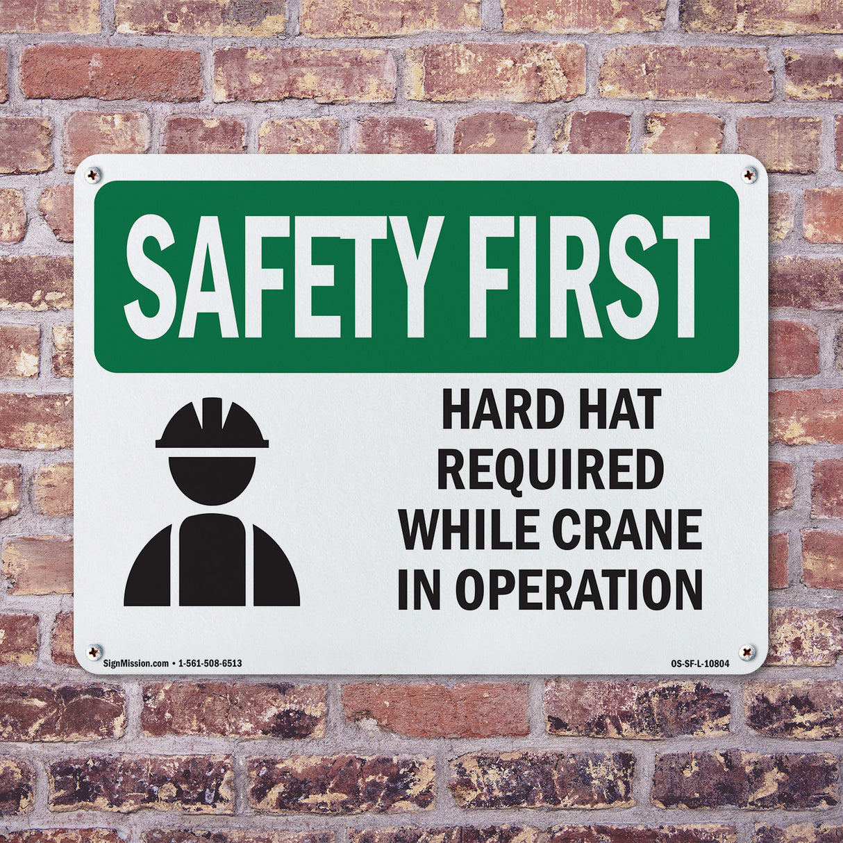 Hard Hat Required Crane Operation