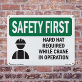 Hard Hat Required Crane Operation