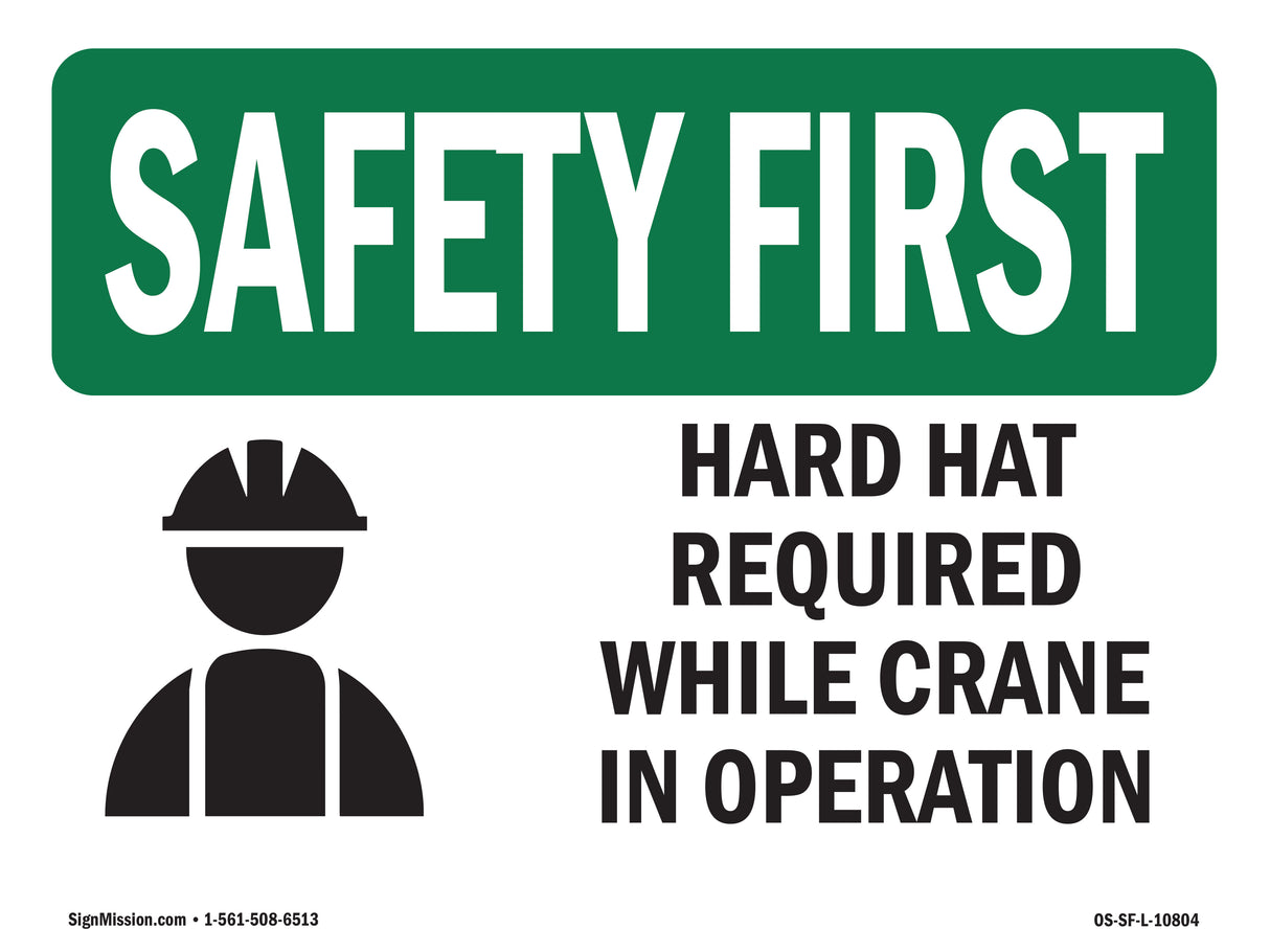 Hard Hat Required Crane Operation