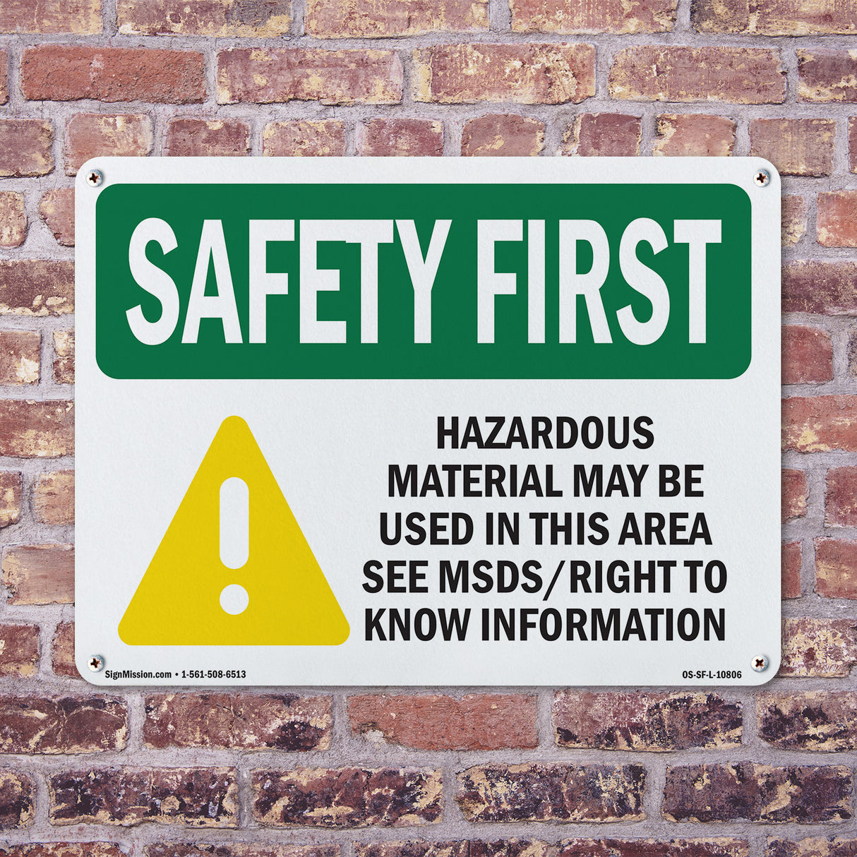 Hazardous Material May Be Used In Area