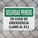 In Case Of Emergency Call 911 Spanish