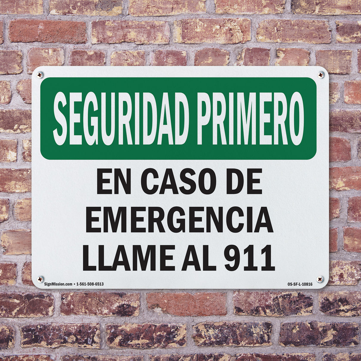 In Case Of Emergency Call 911 Spanish
